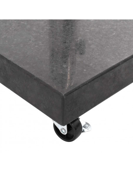 Base per Parasole in Granito 30 kg Quadrata Nera