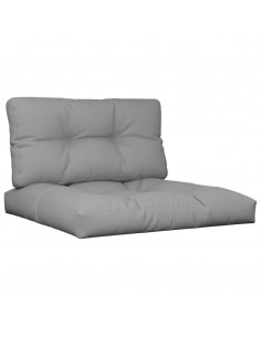 Cuscini per Pallet 2 pz Grigi in Tessuto