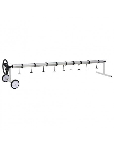 Rullo di Copertura per Piscina con Base in Acciaio Inox