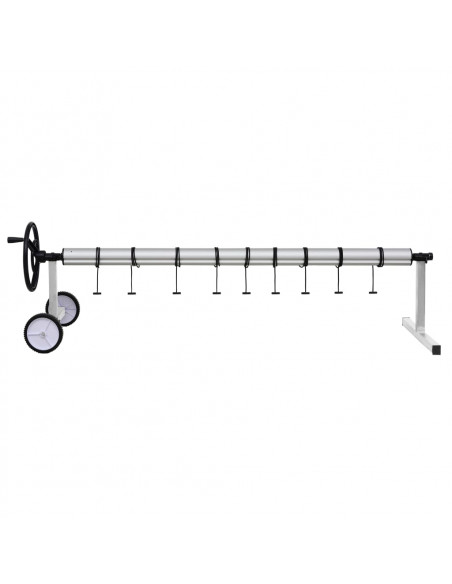 Rullo di Copertura per Piscina con Base in Acciaio Inox