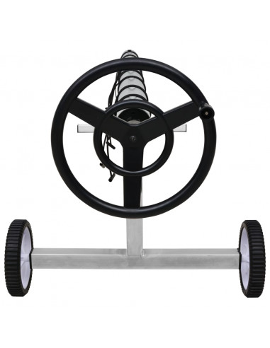Rullo di Copertura per Piscina con Base in Acciaio Inox