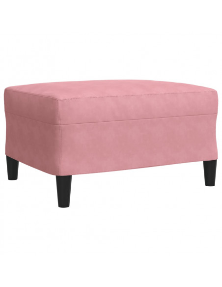 Set di Divani 4 pz con Cuscini rosa in Velluto
