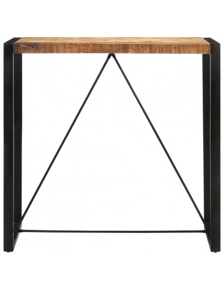 Tavolo da Bar 110x55x110 cm in Legno Grezzo Massello di Mango