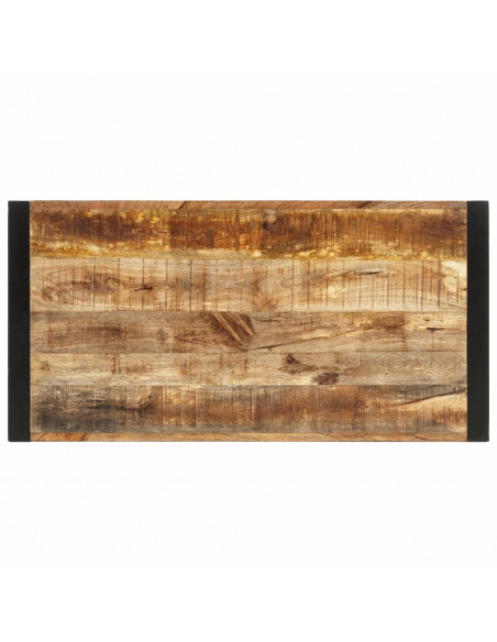 Tavolo da Bar 110x55x110 cm in Legno Grezzo Massello di Mango
