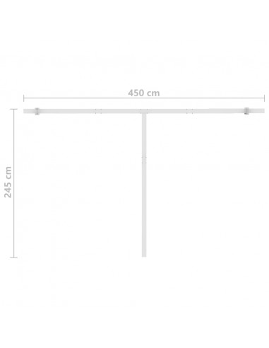 Tenda Retrattile Manuale con Palo 450x300 cm Arancio Marrone