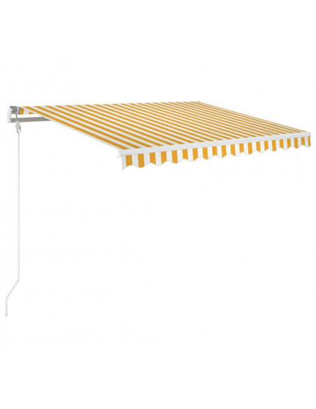 Tenda da Sole Retrattile Automatica 350x250 cm Gialla e Bianca