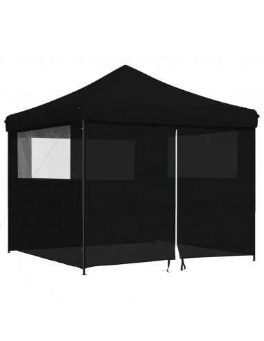 Tendone per Feste Pieghevole Pop-Up con 4 Pareti Nero