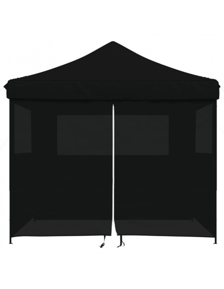 Tendone per Feste Pieghevole Pop-Up con 4 Pareti Nero