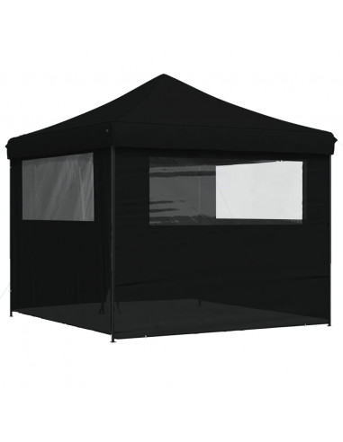 Tendone per Feste Pieghevole Pop-Up con 4 Pareti Nero