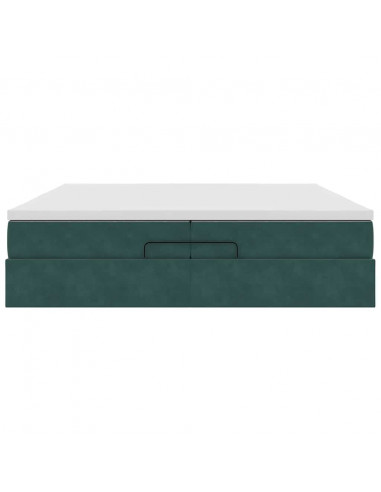 Struttura Letto Pouf con Materassi 200x200 cm Velluto