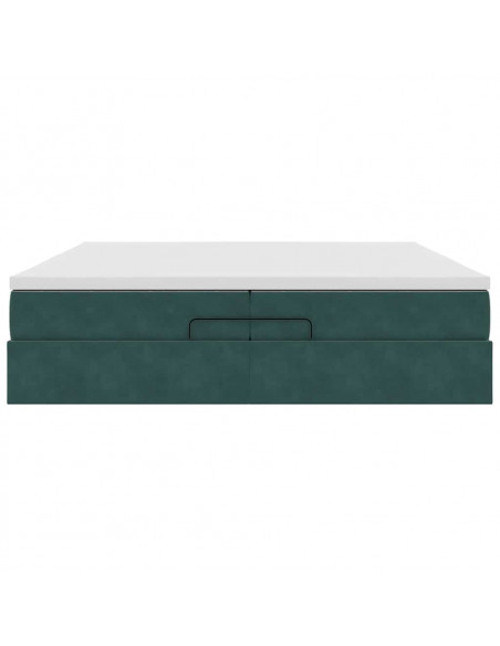 Struttura Letto Pouf con Materassi 200x200 cm Velluto