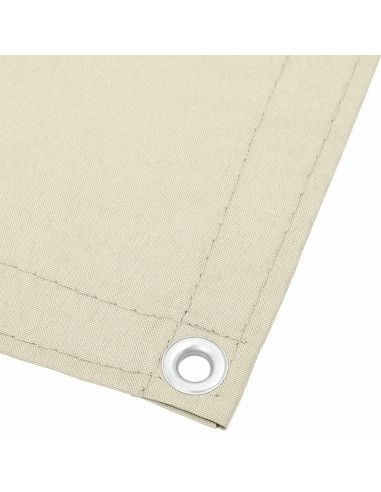 Paravento da Balcone Crema 120x700 cm 100% Poliestere Oxford