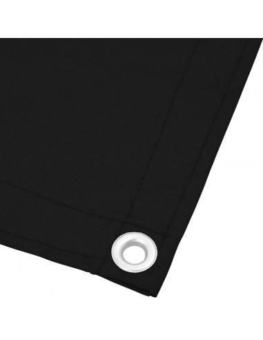 Paravento da Balcone Nero 120x800 cm 100% Poliestere Oxford