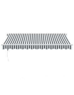 Tenda Retrattile Automatica Antracite e Bianco 350x250 cm 2