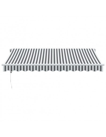 Tenda Retrattile Automatica Antracite e Bianco 350x250 cm