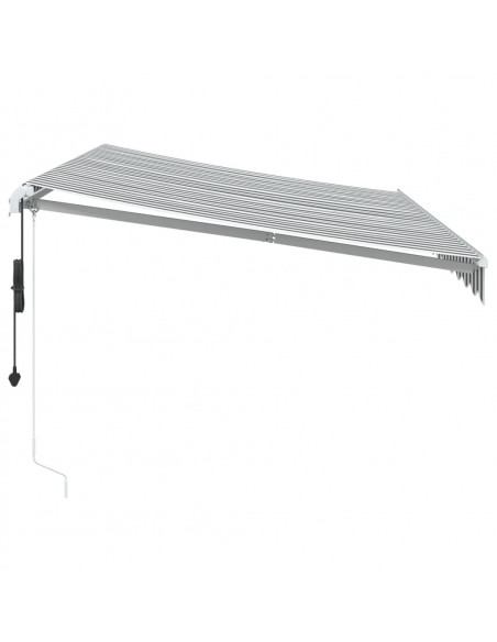 Tenda Retrattile Automatica Antracite e Bianco 350x250 cm