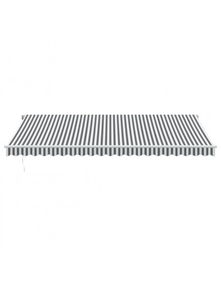 Tenda Sole Retrattile Automatica 500x350 cm Antracite e Bianco