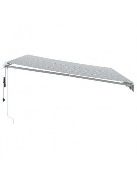 Tenda Sole Retrattile Automatica 500x350 cm Antracite e Bianco
