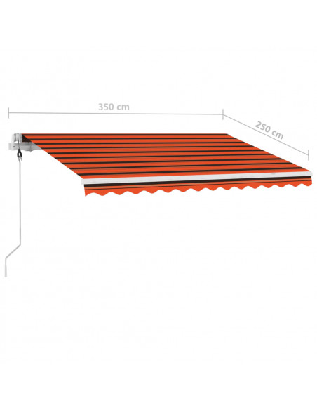 Tenda da Sole Automatica Autoportante 350x250cm Arancio Marrone