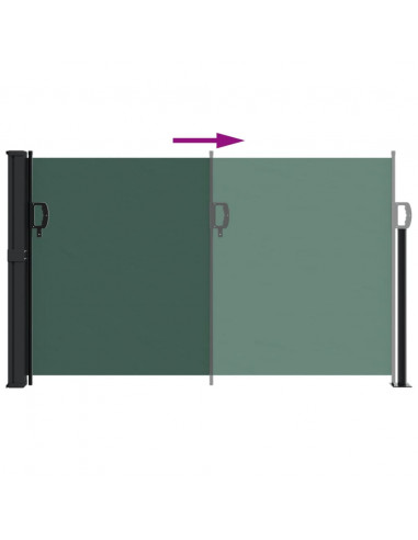 Tenda da Sole Laterale Retrattile Verde Scuro 120x500 cm