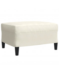 Set di Divani 4 pz con Cuscini e Rinforzi Crema in Velluto