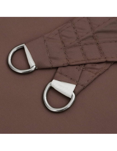 Parasole a Vela Oxford Triangolare 4x5x6,4 m Marrone