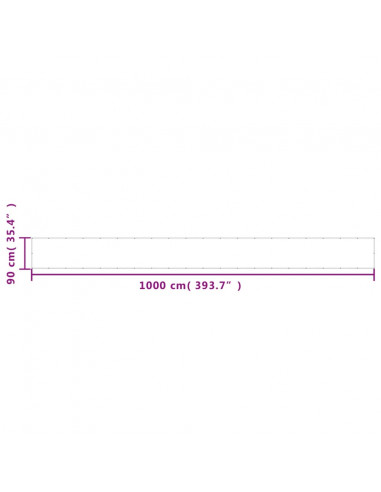 Paravento da Balcone Blu 90x1000 cm 100% Poliestere Oxford