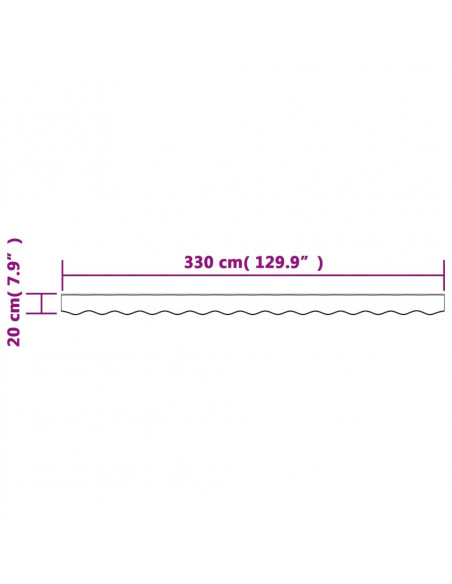 Tessuto di Ricambio per Mantovana da Tenda Strisce Marroni 3,5m