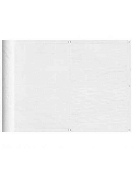 Paravento da Balcone Bianco 75x800 cm 100% Poliestere Oxford