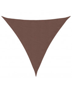 Parasole a Vela Oxford Triangolare 3x3x3 m Marrone 2
