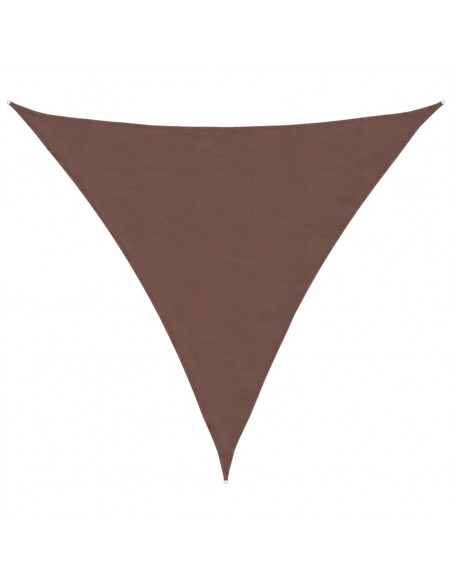 Parasole a Vela Oxford Triangolare 3x3x3 m Marrone