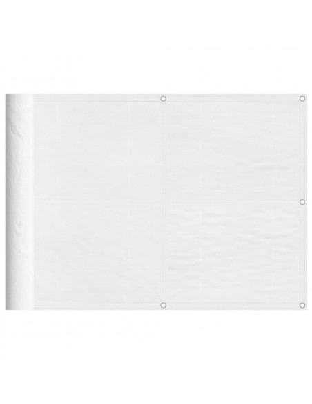 Paravento da Balcone Bianco 75x1000 cm 100% Poliestere Oxford