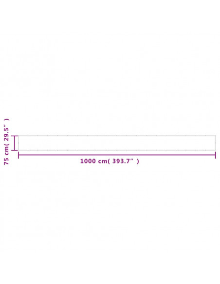 Paravento da Balcone Bianco 75x1000 cm 100% Poliestere Oxford