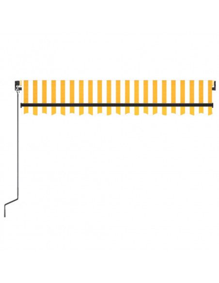 Tenda da Sole Retrattile Manuale 350x250 cm Gialla e Bianca