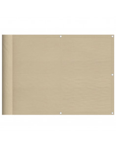 Paravento da Balcone Beige 75x1000 cm 100% Poliestere Oxford 2