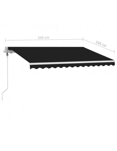 Tenda da Sole Automatica Autoportante 350x250 cm Antracite