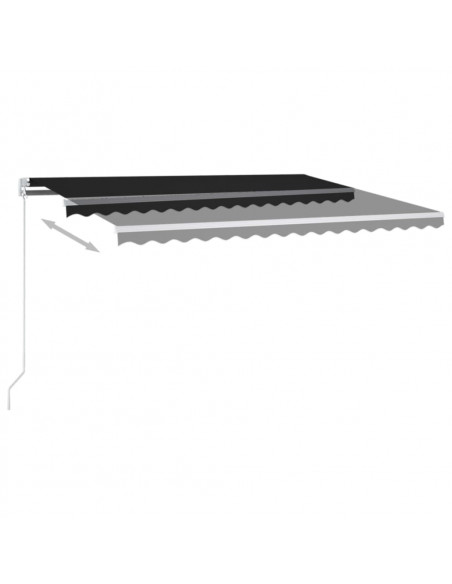 Tenda da Sole Retrattile Manuale 400x350 cm Antracite