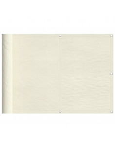 Paravento da Balcone Crema 75x1000 cm 100% Poliestere Oxford 2