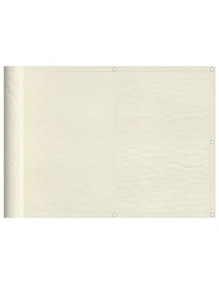 Paravento da Balcone Crema 75x1000 cm 100% Poliestere Oxford