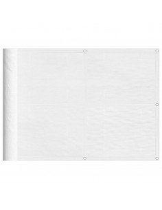 Paravento da Balcone Bianco 75x700 cm 100% Poliestere Oxford