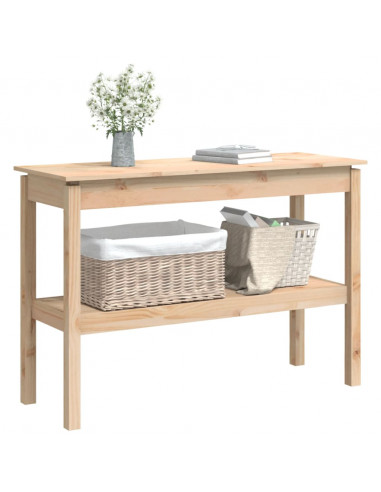 Tavolo Consolle 110x40x75 cm in Legno Massello di Pino