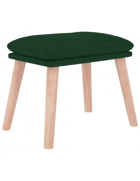 Poggiapiedi Verde Scuro 45x29,5x35 cm in Tessuto
