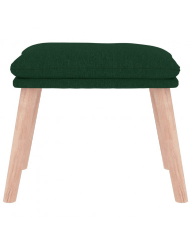 Poggiapiedi Verde Scuro 45x29,5x35 cm in Tessuto