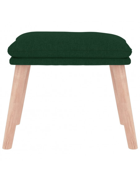 Poggiapiedi Verde Scuro 45x29,5x35 cm in Tessuto