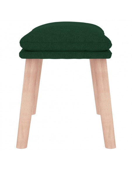 Poggiapiedi Verde Scuro 45x29,5x35 cm in Tessuto