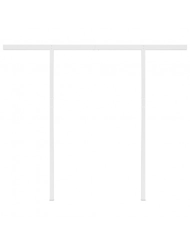 Tenda da Sole Retrattile Automatica Pali 3x2,5m Arancio Marrone