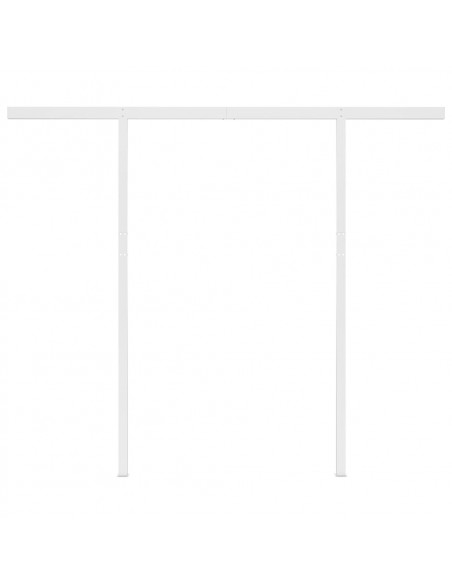 Tenda da Sole Retrattile Automatica Pali 3x2,5m Arancio Marrone