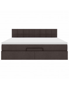 Struttura Letto Pouf con Materasso 160x200 cm in Tessuto 2