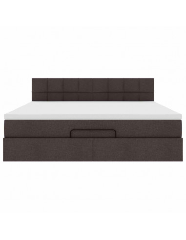 Struttura Letto Pouf con Materasso 160x200 cm in Tessuto