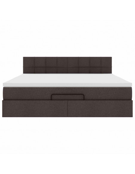 Struttura Letto Pouf con Materasso 160x200 cm in Tessuto